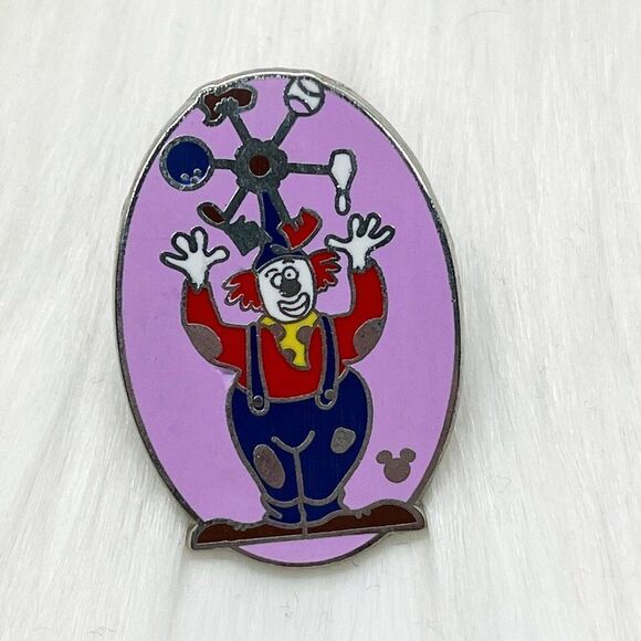 🔮‎ 5/$25 Disney Mickey's Toontown Pinwheels Clown Pin - Picture 1 of 3